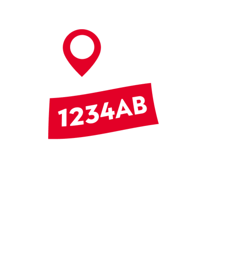 1234AB postcode NL