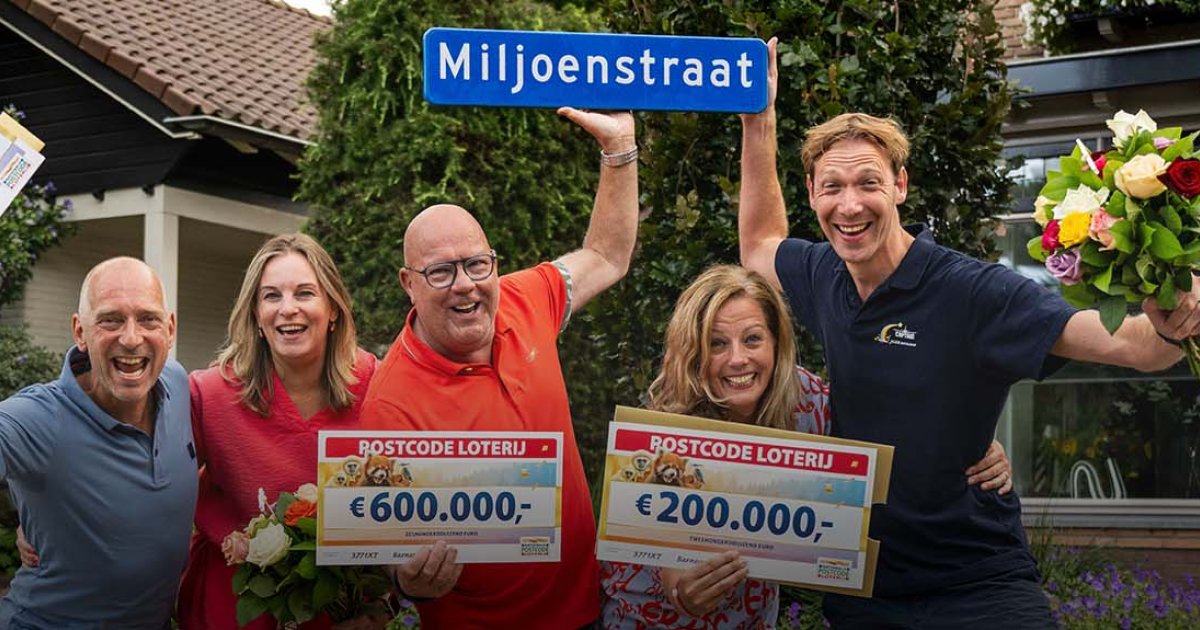 Drie winnaars uit Barneveld verdelen € 1 MILJOEN Nationale Postcode