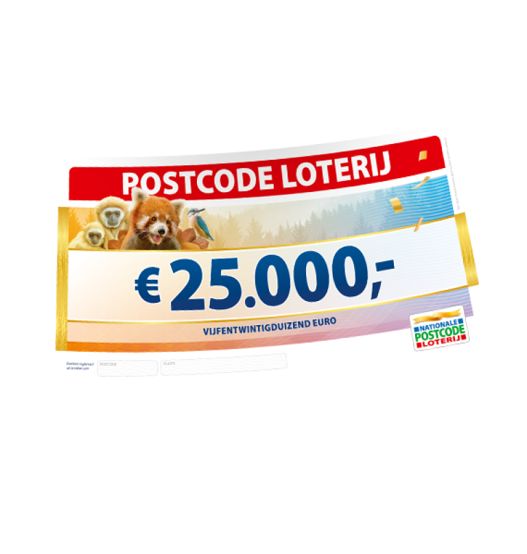 Prijzencheque Straatprijs € 25.000,-
