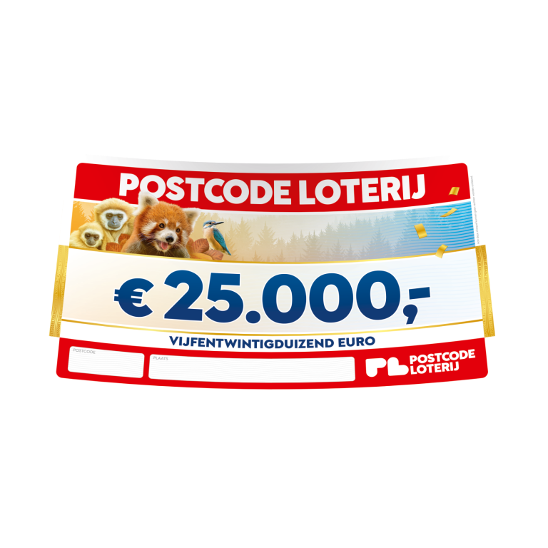 Prijzencheque Straatprijs € 25.000,-