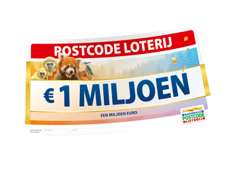 Prijzencheque SuperPostcodeprijs € 1 MILJOEN