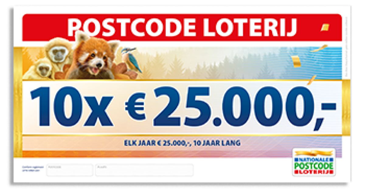 Bekijk de PLUS uitslagen van de Postcode Loterij Nationale Postcode